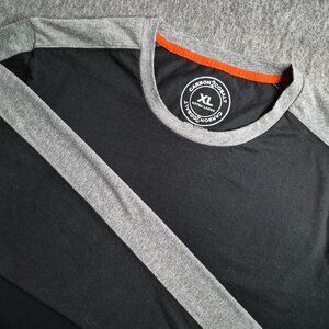 carbon2cobalt Mens XL Effortlessly Cool Long Sleeve Tshirt Black w/Gray